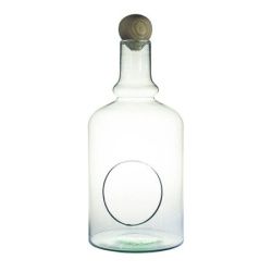 Γυάλα Terrarium μπουκάλι με ξύλινη σφαίρα