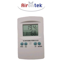 Θερμόμετρο- Υγρασιόμετρο με Ρολόι